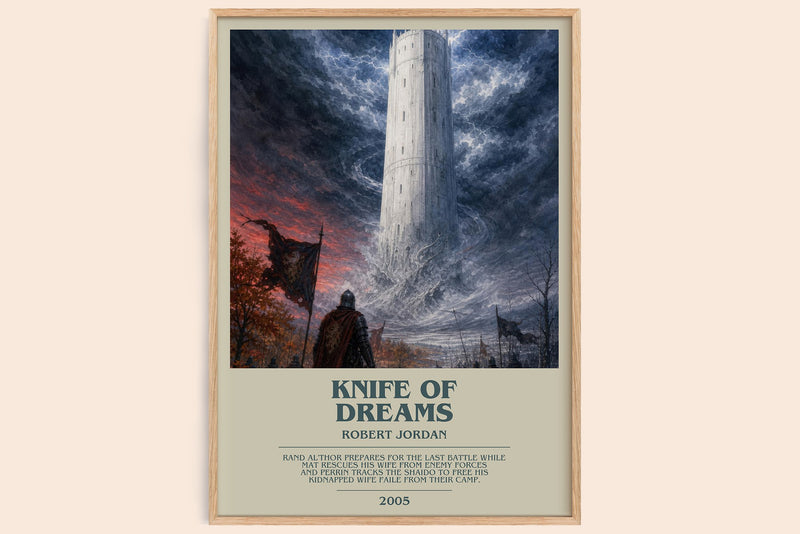 Knife of Dreams bookish book poster by Robert Jordan – framed literary art print