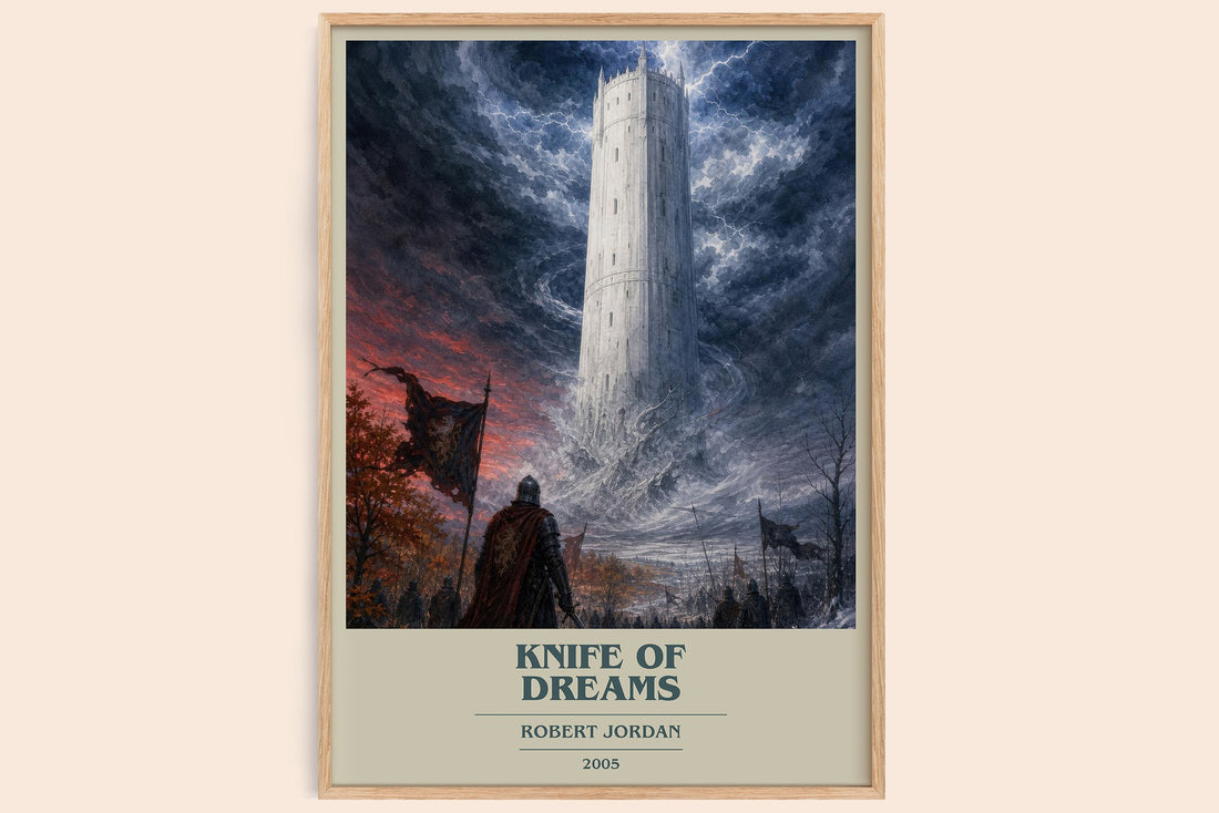Knife of Dreams book cover book poster by Robert Jordan – framed literary art print