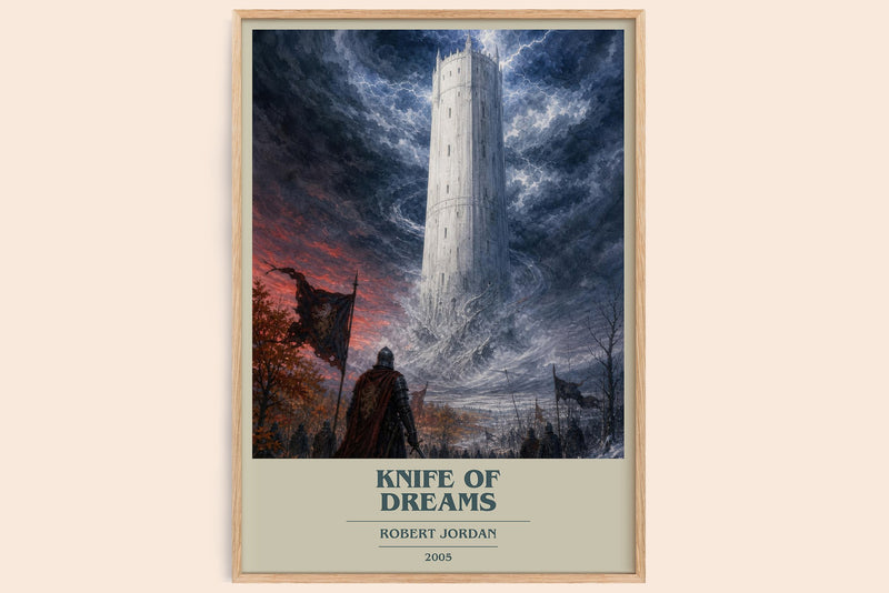 Knife of Dreams book cover book poster by Robert Jordan – framed literary art print