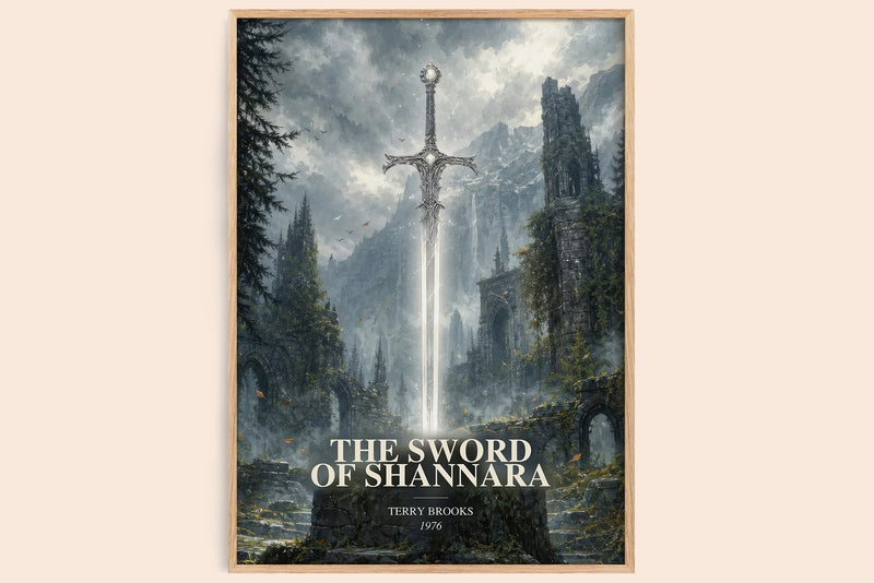 The Sword of Shannara Book Watercolour Illustration by Terry Brooks (Edge style)