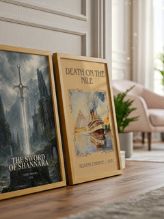The Sword of Shannara watercolour print framed by window – literary home decor