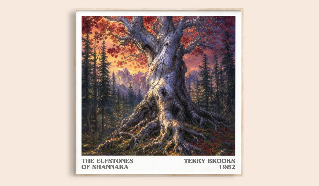 The Elfstones of Shannara literary book poster by Terry Brooks – framed literary art print