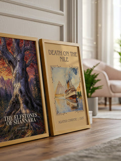 The Elfstones of Shannara watercolour print framed by window – literary home decor