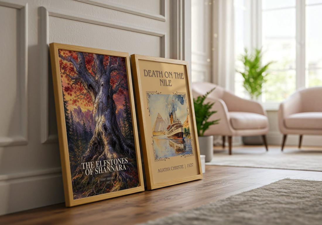 The Elfstones of Shannara watercolour print framed by window – literary home decor