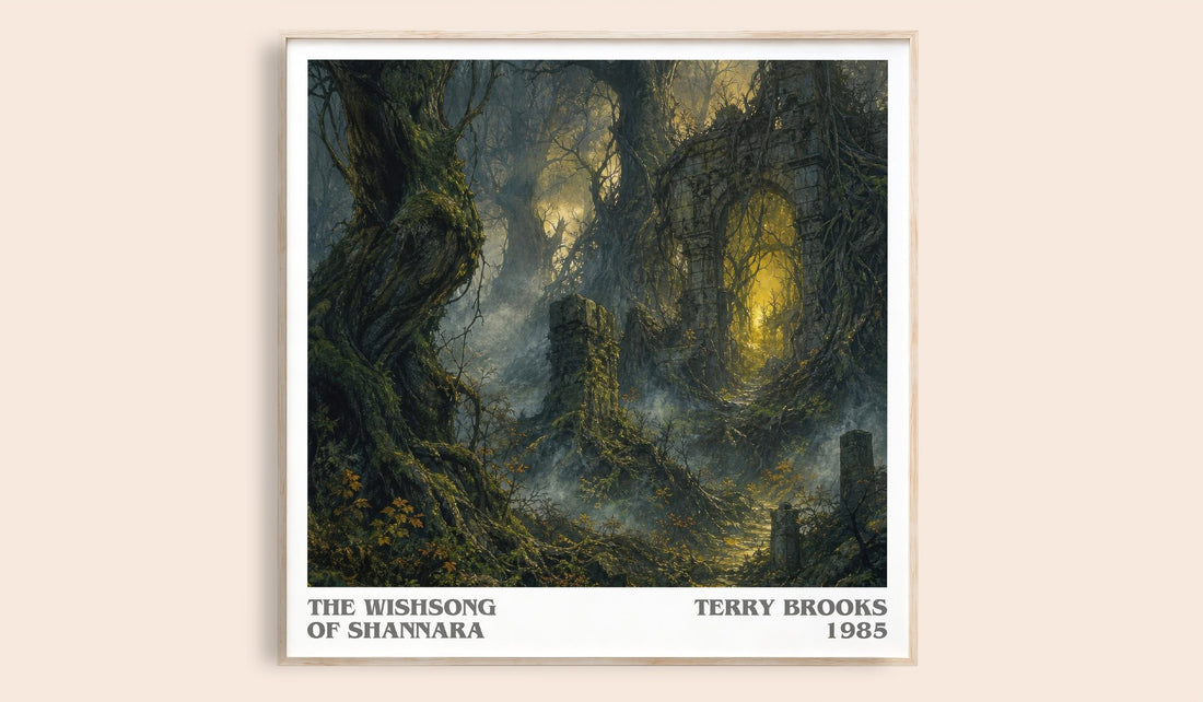 The Wishsong of Shannara literary book poster by Terry Brooks – framed literary art print