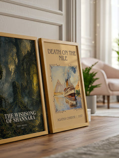 The Wishsong of Shannara watercolour print framed by window – literary home decor
