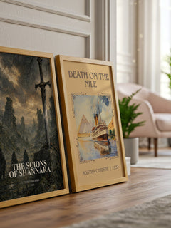 The Scions of Shannara watercolour print framed by window – literary home decor