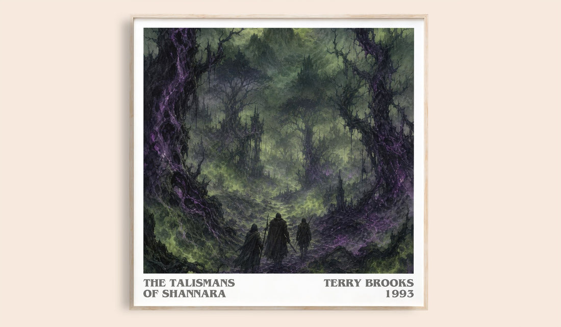 The Talismans of Shannara literary book poster by Terry Brooks – framed literary art print