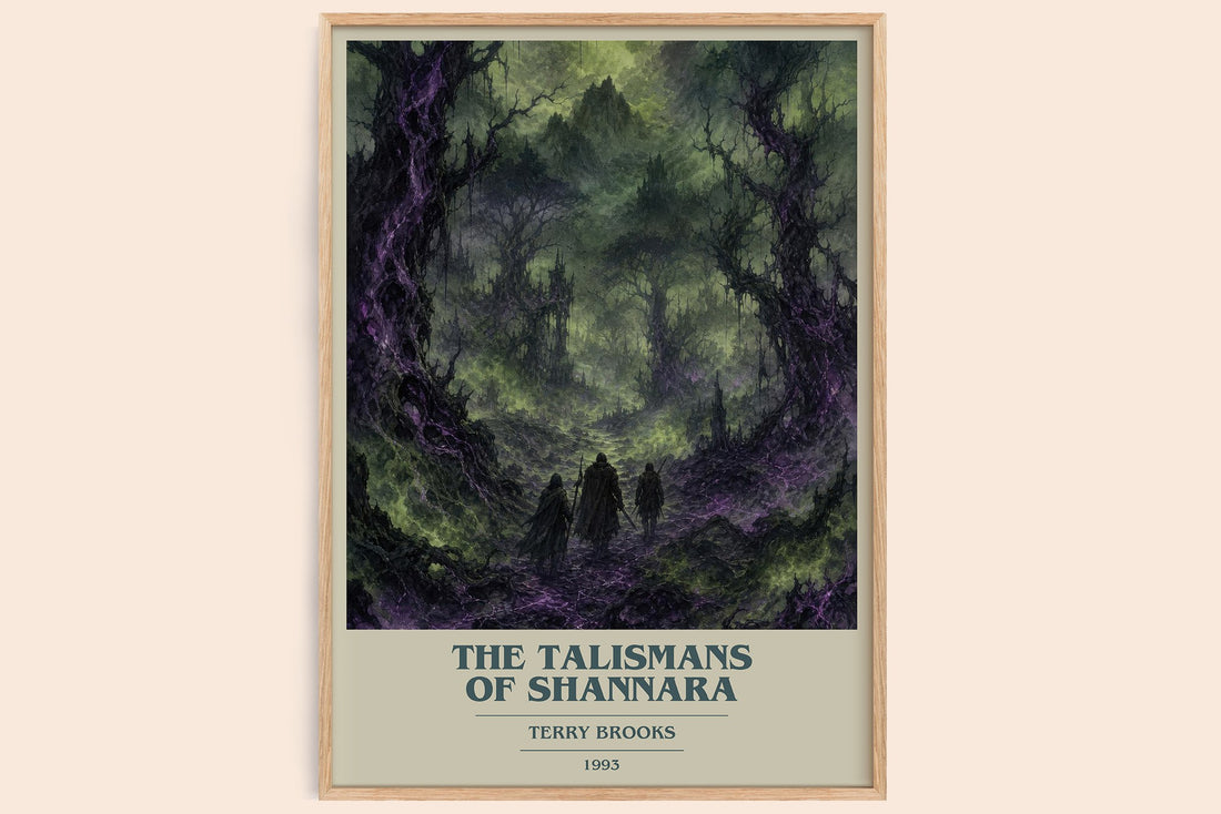 The Talismans of Shannara book cover book poster by Terry Brooks – framed literary art print