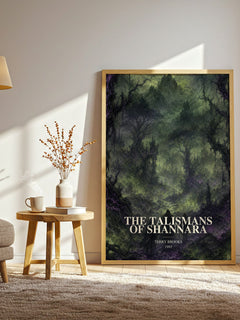The Talismans of Shannara watercolour print in frame leaning in hallway – fantasy wall art