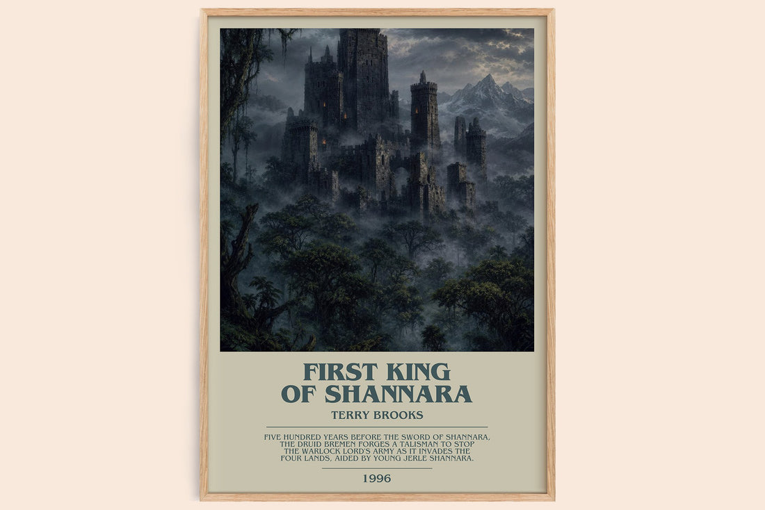 First King of Shannara bookish book poster by Terry Brooks – framed literary art print