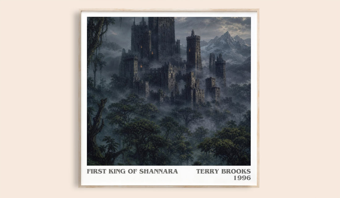 First King of Shannara literary book poster by Terry Brooks – framed literary art print