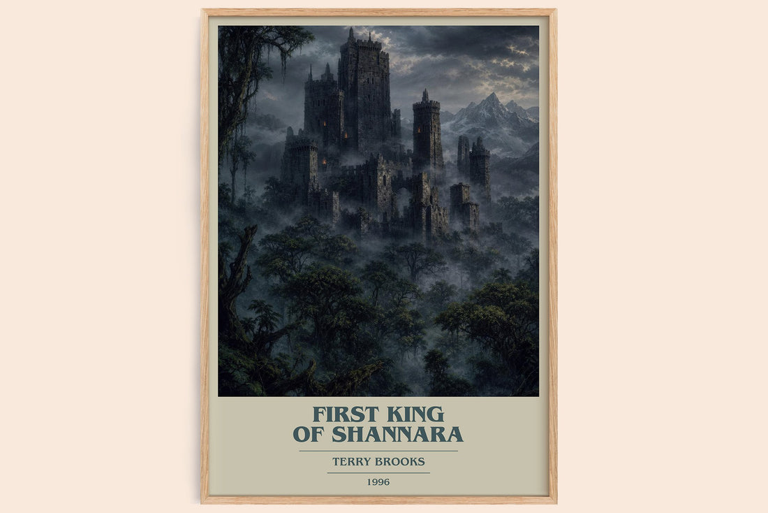 First King of Shannara book cover book poster by Terry Brooks – framed literary art print