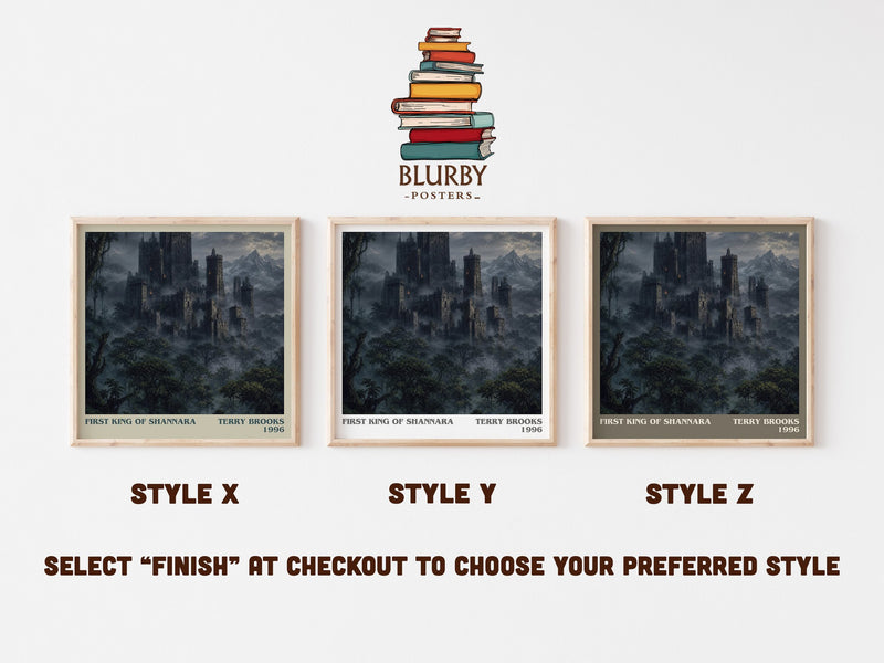 First King of Shannara literary print in frame leaning in hallway – fantasy wall art