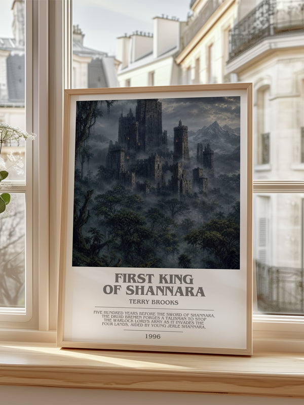 First King of Shannara Bookish Wall Art by Terry Brooks – framed print by a bright window