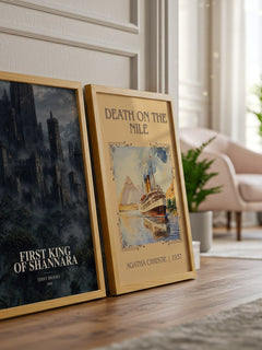 First King of Shannara watercolour print framed by window – literary home decor