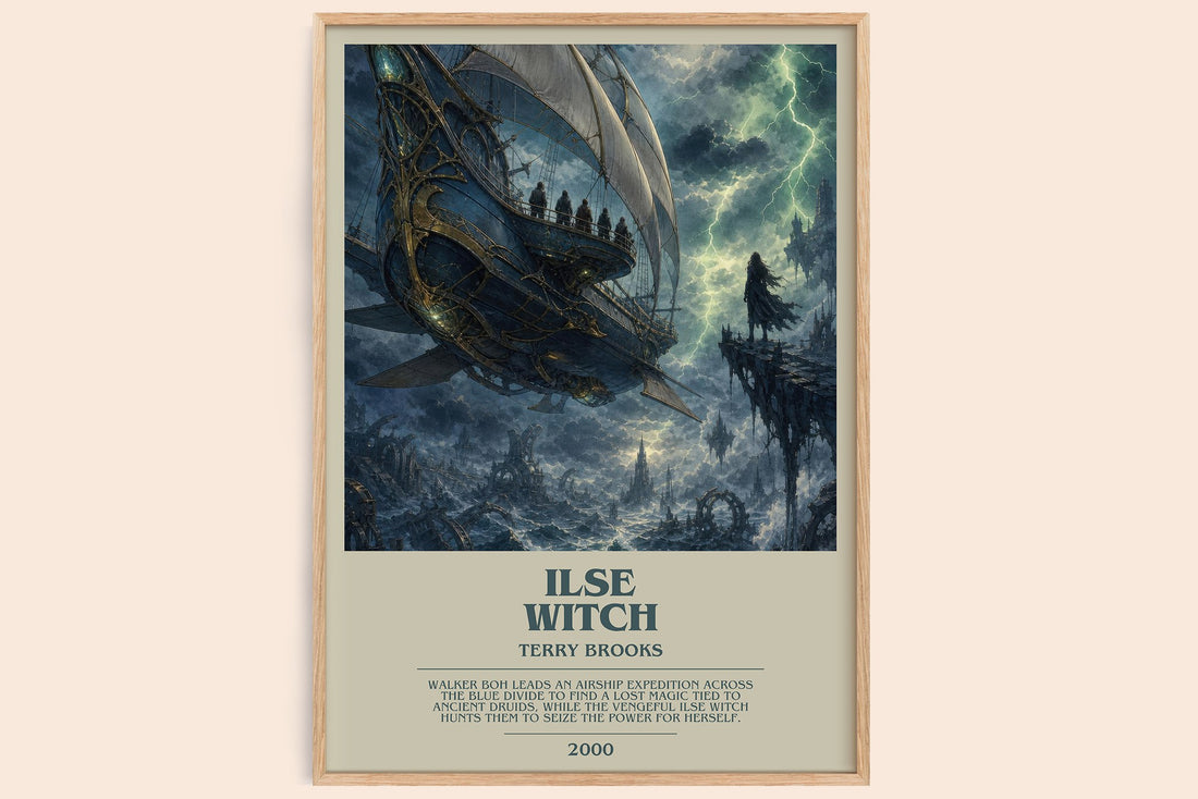 Ilse Witch bookish book poster by Terry Brooks – framed literary art print