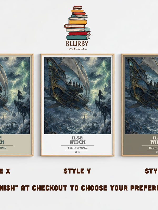 Ilse Witch book cover print in frame leaning in hallway – fantasy wall art