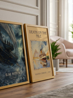 Ilse Witch watercolour print framed by window – literary home decor