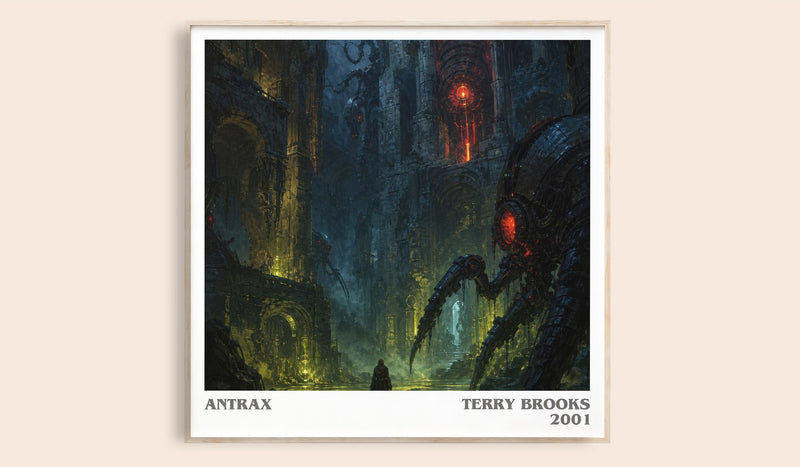Antrax literary book poster by Terry Brooks – framed literary art print
