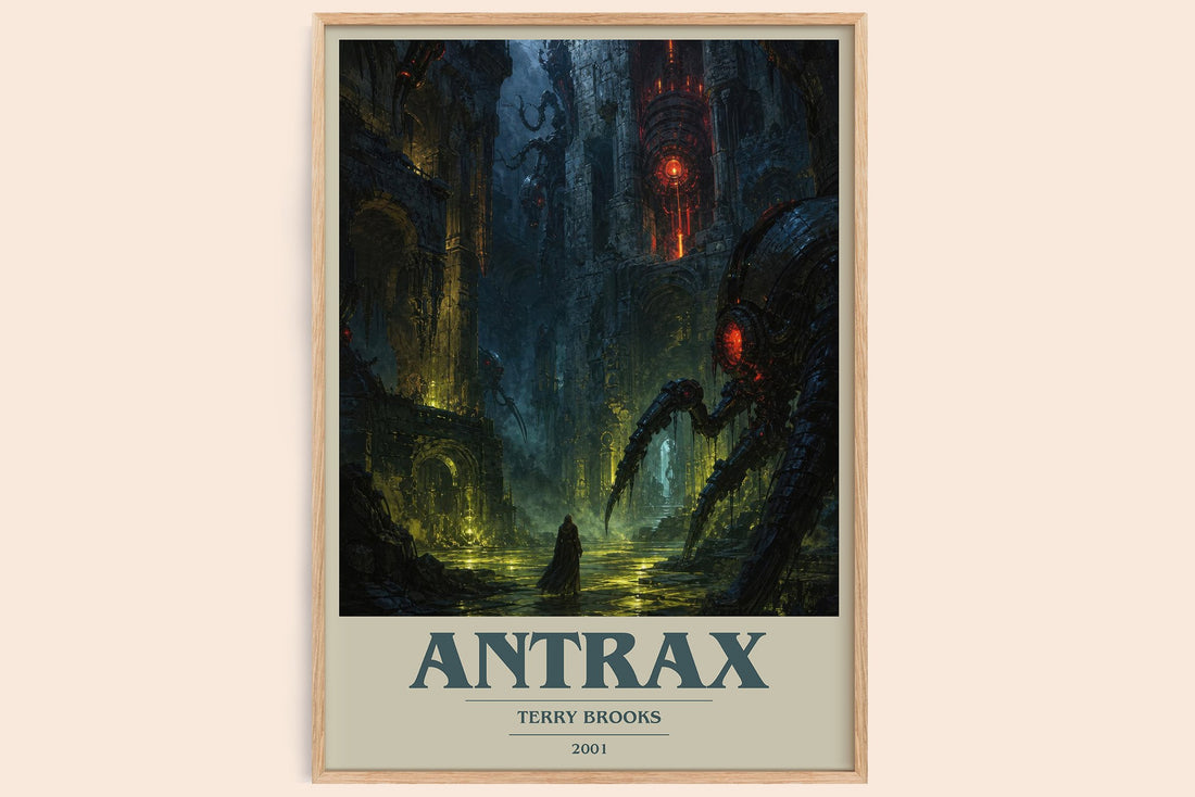 Antrax book cover book poster by Terry Brooks – framed literary art print