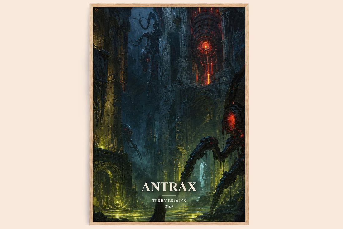 Antrax watercolour book poster by Terry Brooks – framed literary art print