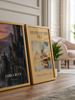 Jarka Ruus watercolour print framed by window – literary home decor