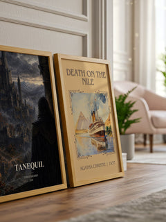 Tanequil watercolour print framed by window – literary home decor