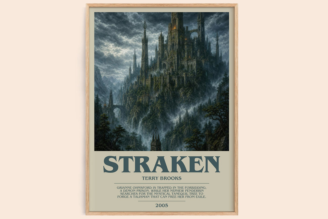 Straken bookish book poster by Terry Brooks – framed literary art print