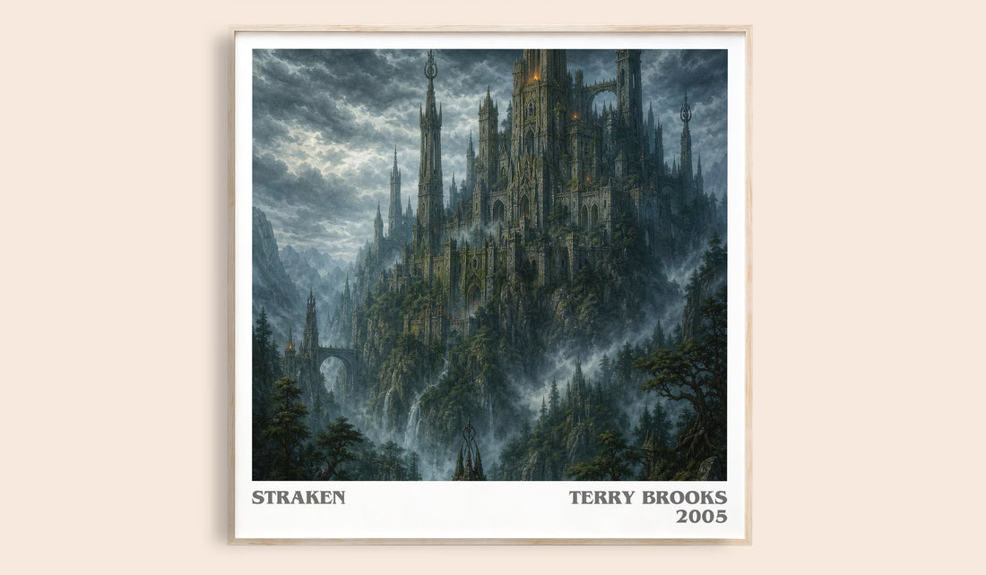 Straken literary book poster by Terry Brooks – framed literary art print