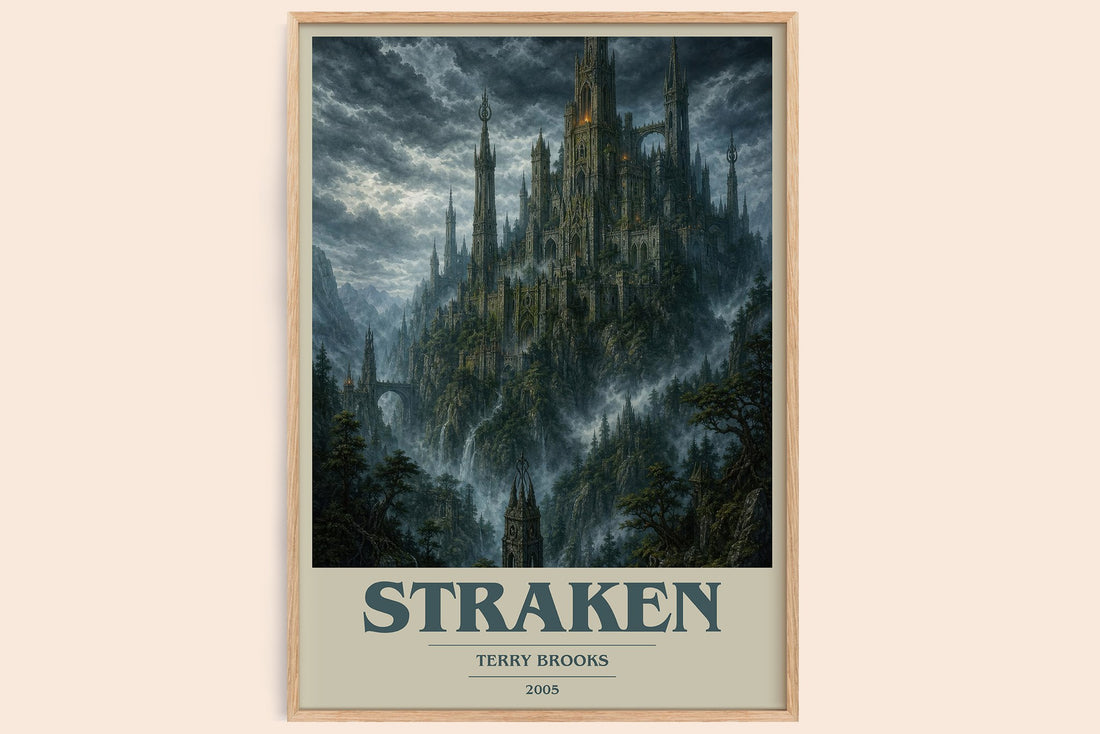 Straken book cover book poster by Terry Brooks – framed literary art print