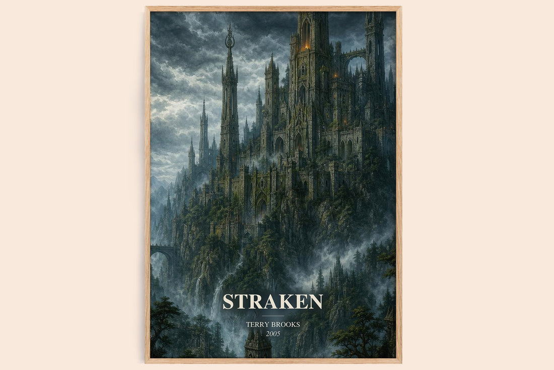 Straken watercolour book poster by Terry Brooks – framed literary art print