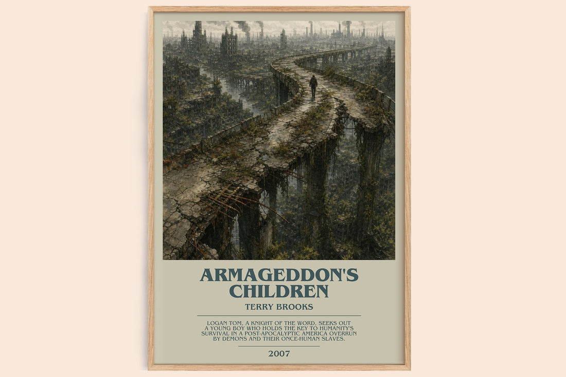 Armageddon's Children bookish book poster by Terry Brooks – framed literary art print