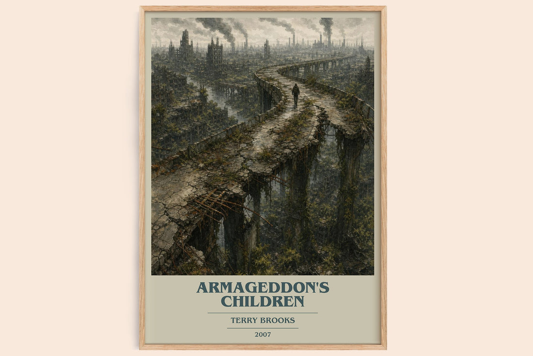 Armageddon's Children book cover book poster by Terry Brooks – framed literary art print