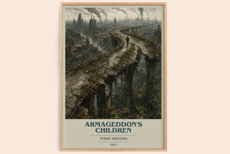 Armageddon's Children book cover book poster by Terry Brooks – framed literary art print