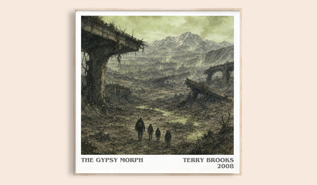 The Gypsy Morph literary book poster by Terry Brooks – framed literary art print
