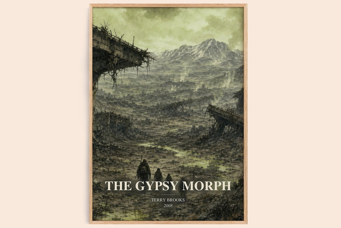 The Gypsy Morph watercolour book poster by Terry Brooks – framed literary art print