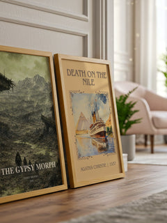 The Gypsy Morph watercolour print framed by window – literary home decor