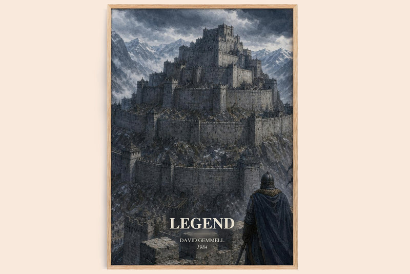 Legend watercolour book poster by David Gemmell – framed literary art print