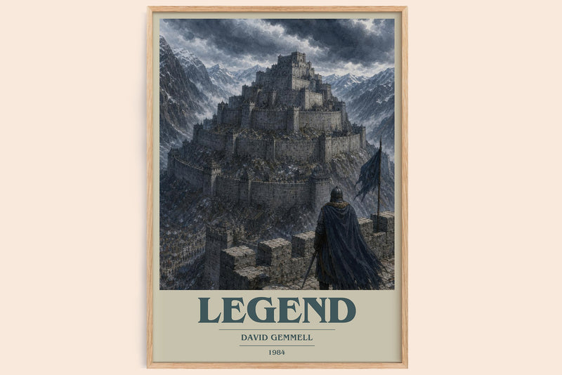 Legend Book Cover Poster by David Gemmell (Modern Minimalist style)