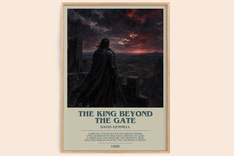 The King Beyond the Gate bookish book poster by David Gemmell – framed literary art print