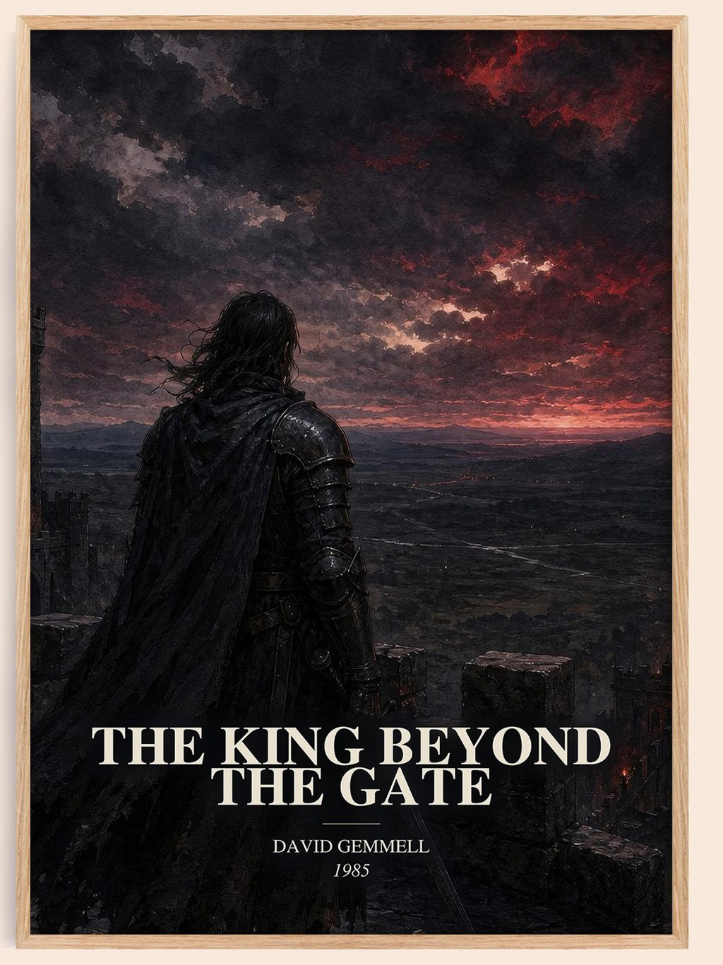 The King Beyond the Gate watercolour book poster by David Gemmell – framed literary art print
