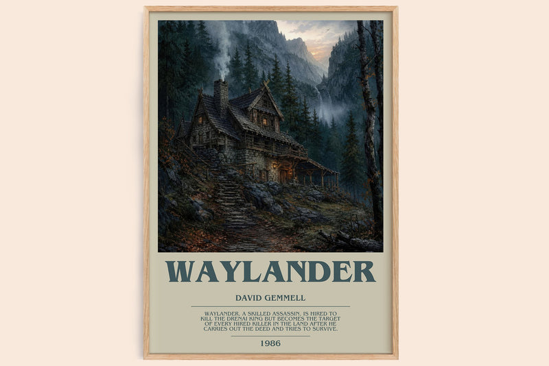 Waylander bookish book poster by David Gemmell – framed literary art print