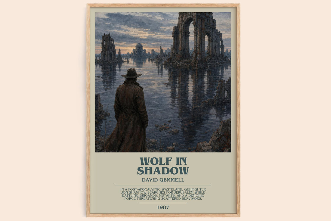 Wolf in Shadow bookish book poster by David Gemmell – framed literary art print