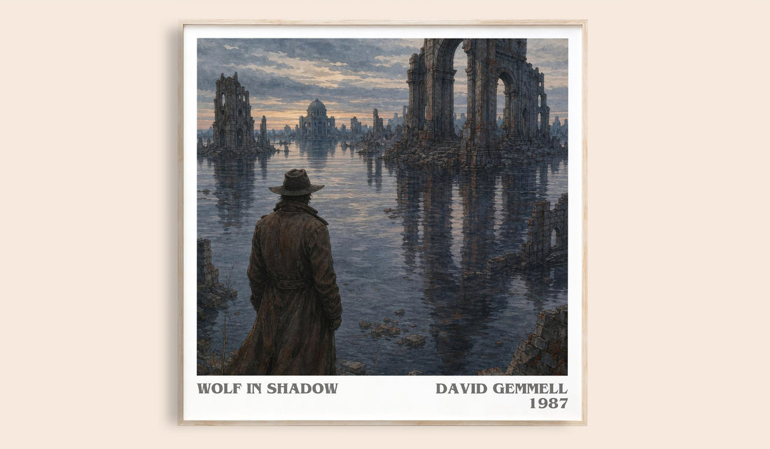 Wolf in Shadow literary book poster by David Gemmell – framed literary art print