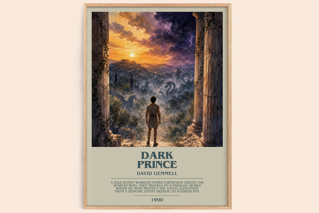 Dark Prince bookish book poster by David Gemmell – framed literary art print