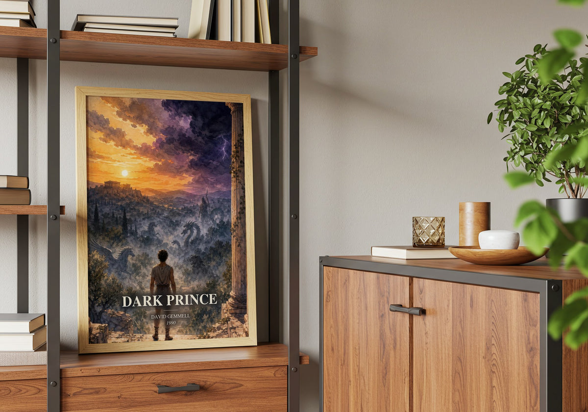 Dark Prince book watercolour illustration paper finish options – matte satin gloss