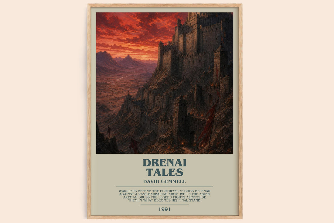 Drenai Tales bookish book poster by David Gemmell – framed literary art print