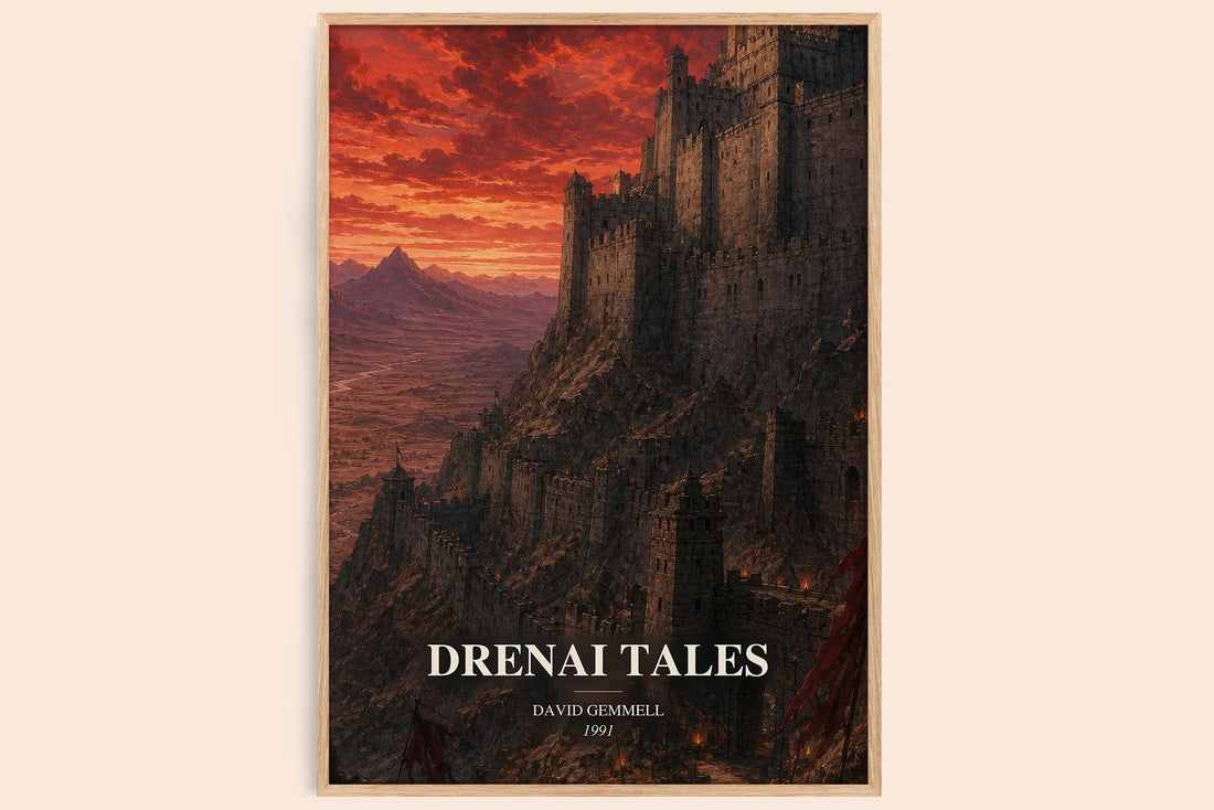 Drenai Tales watercolour book poster by David Gemmell – framed literary art print