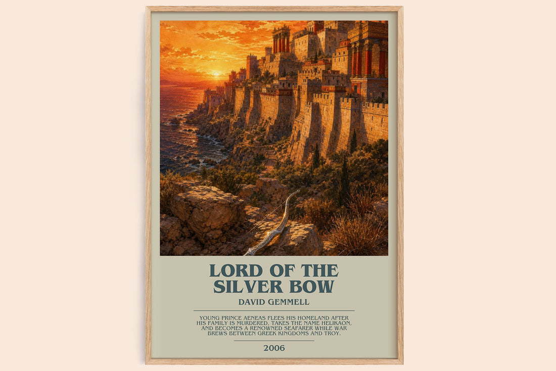 Lord of the Silver Bow bookish book poster by David Gemmell – framed literary art print